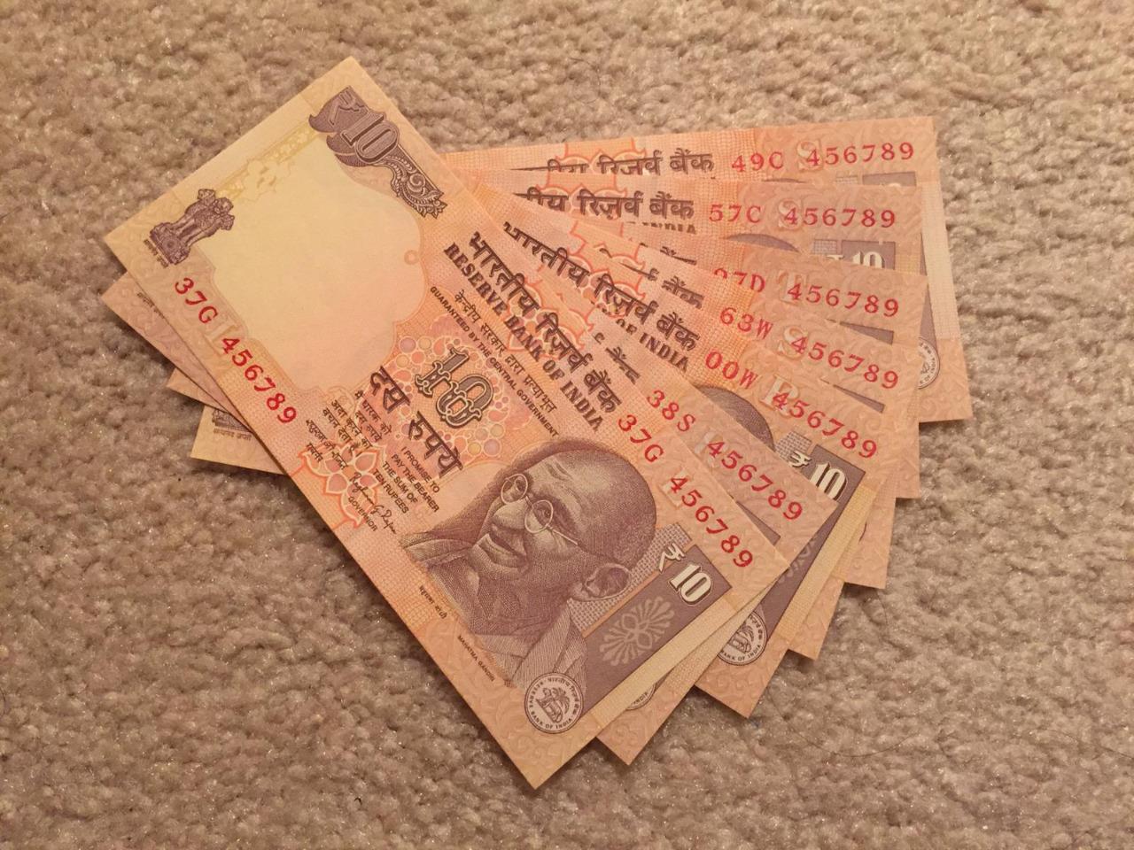 India 10 Rs Acending Order Fancy Number 456789 7 Notes Unc Condition Ebay Fancy serial numbers on banknotes can be worth lots of money. usd