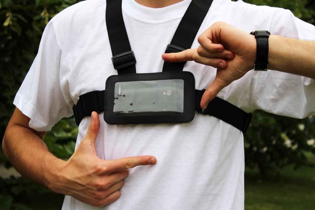 Verwenden Sie Ihr Handy als Aktion Cam Body Riemen Brust Harness Mount