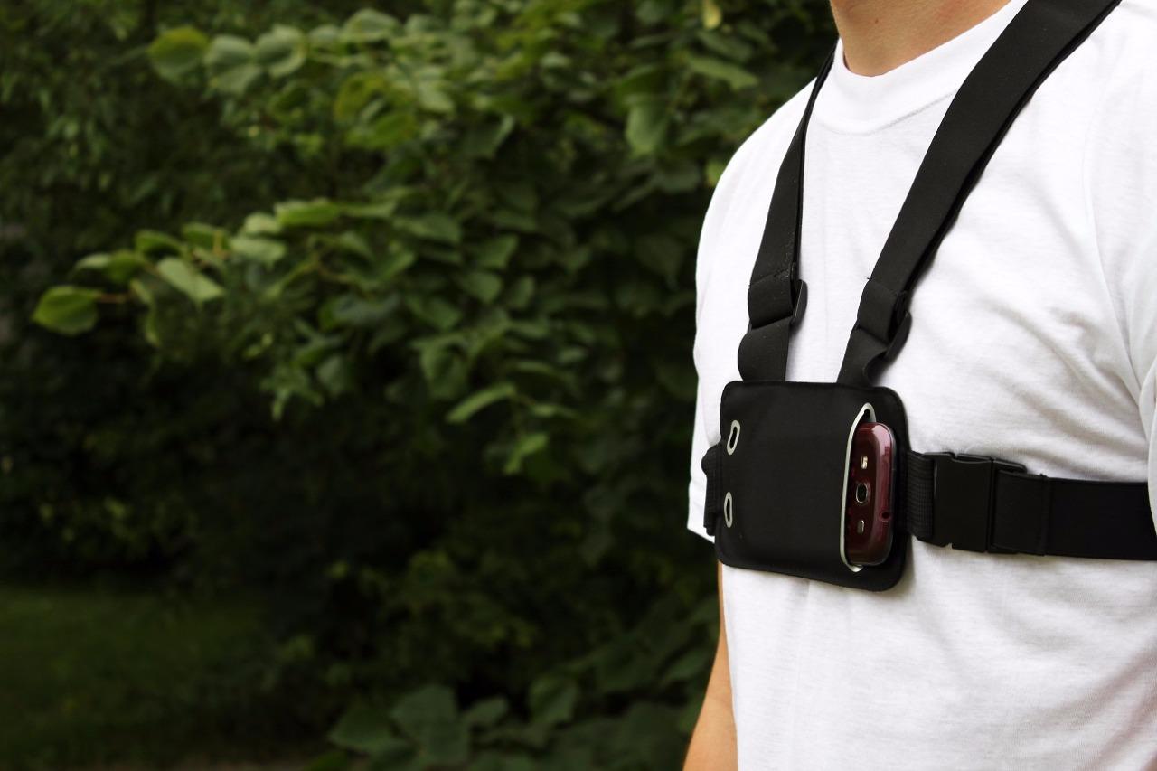 Use Your Mobile Phone As Action Cam Body Chest Harness Mobile Case