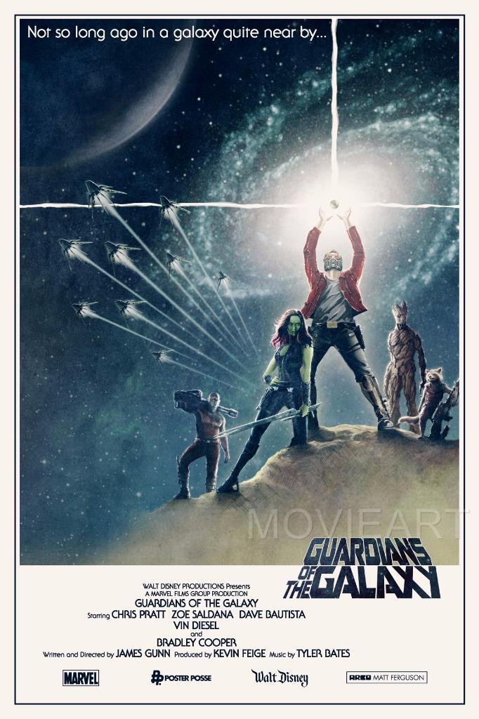 GUARDIANS OF THE GALAXY STAR WARS MOVIE POSTER FILM A4 A3 ART PRINT CINEMA
