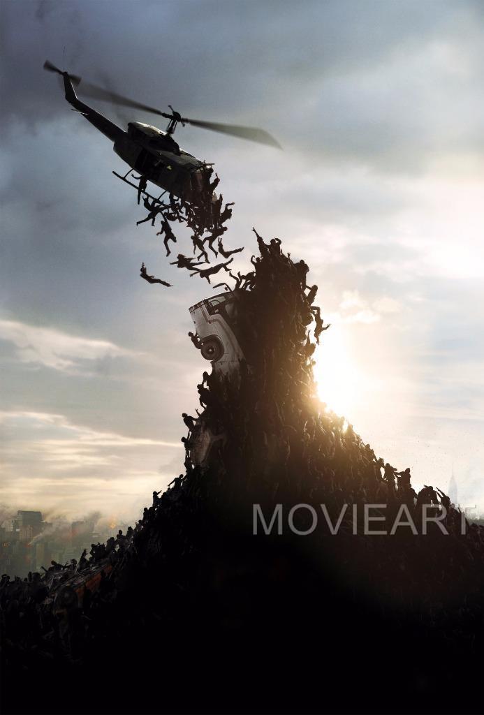 WORLD WAR Z TEXTLESS MOVIE POSTER FILM A4 A3 ART PRINT CINEMA