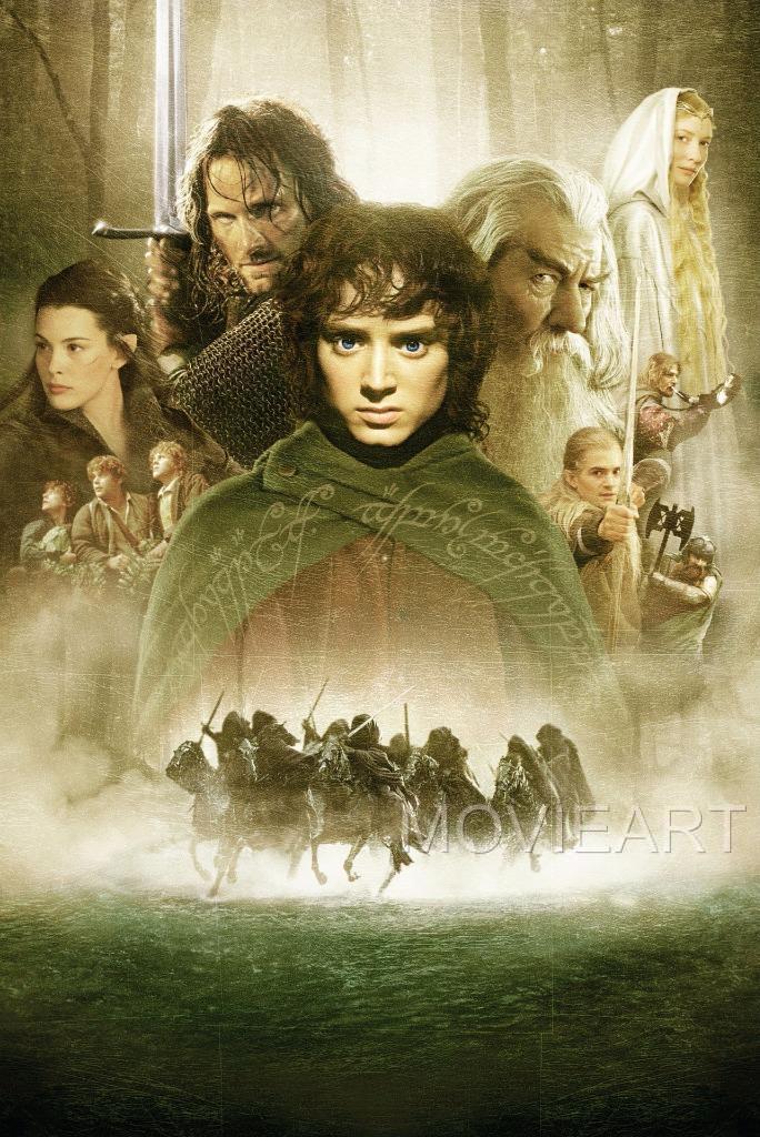 THE LORD OF THE RINGS FELLOWSHIP MOVIE POSTER FILM A4 A3 ART PRINT CINEMA