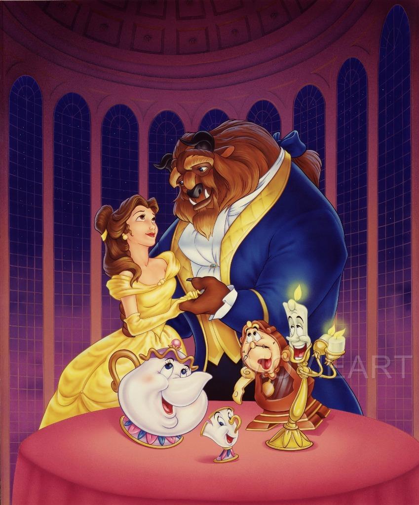 Beauty And The Beast Textless Disney Movie Poster Film A4 A3 Art Print Cinema Ebay