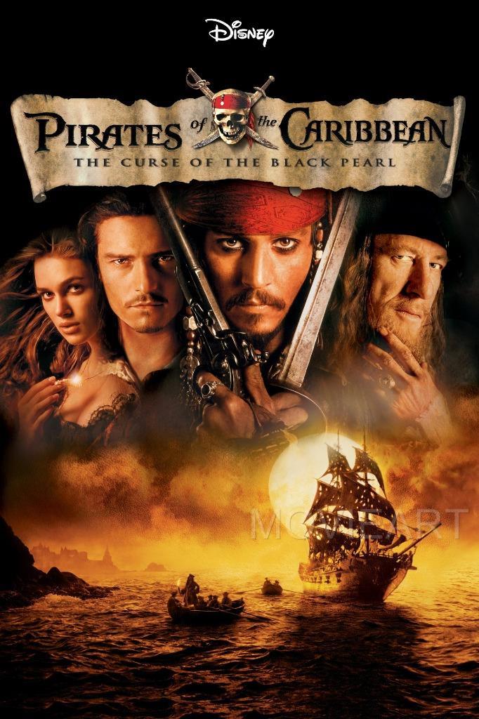 Pirates Of The Caribbean Black Pearl Movie Poster Film A4 A3 Art Print Cinema Ebay