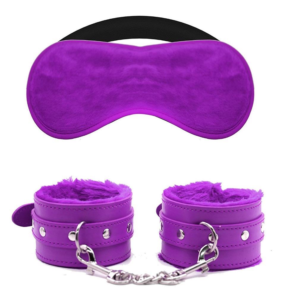 Fur Soft Leather Handcuffs And Blindfold Eye Mask For Male And Female Couple Sex 717580622859 Ebay 8046