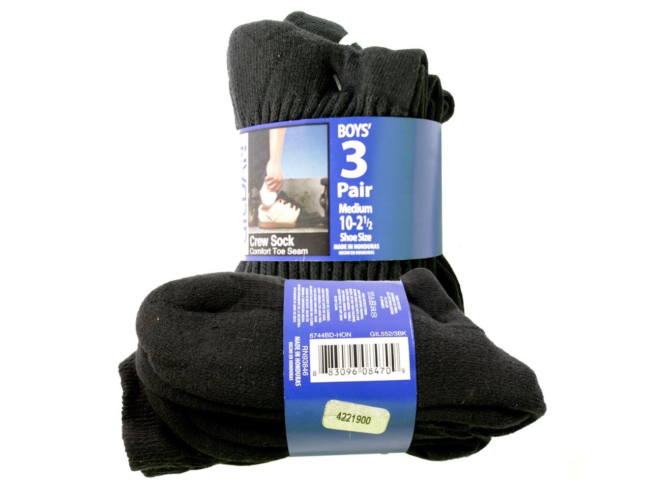 New Gildan Smart Basics 3 Pair Boys No Show Socks 102 1/2 Thick/Warm
