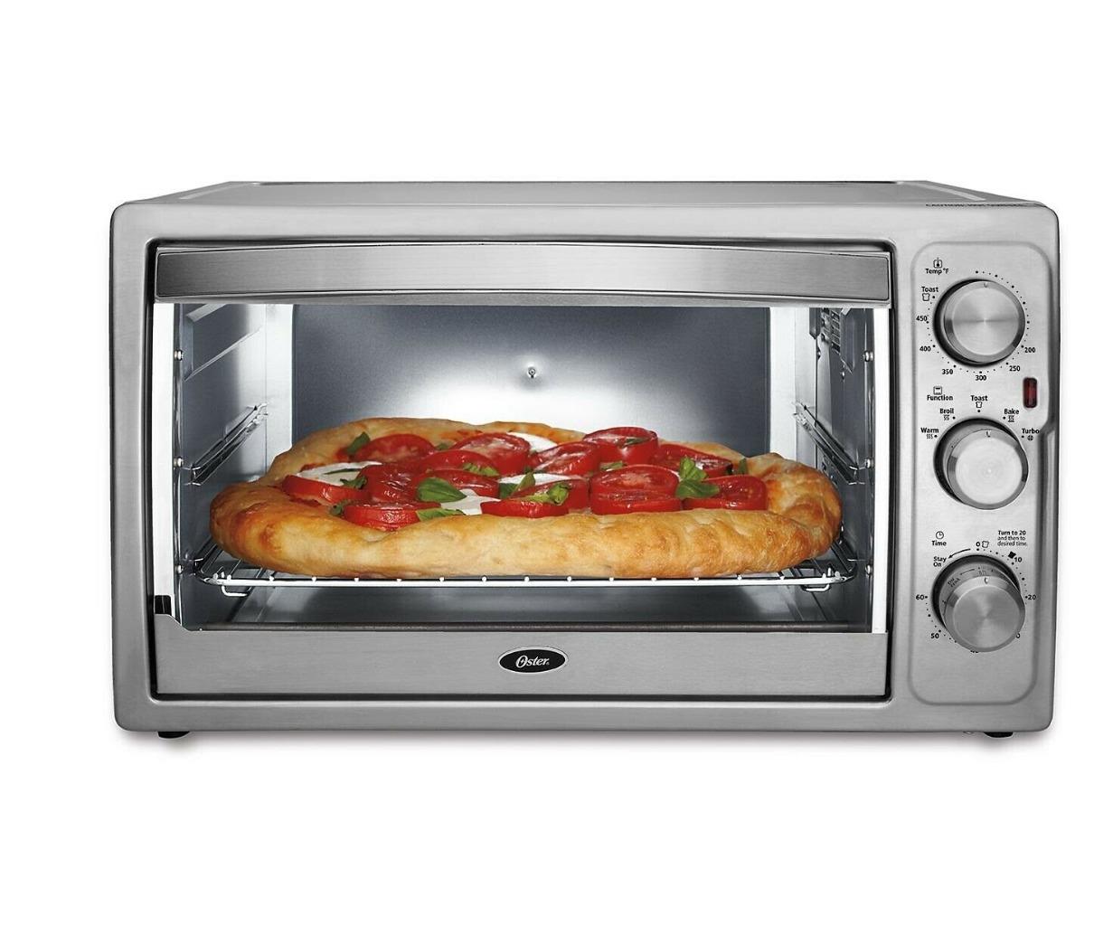 Oster Convection Toaster Oven Countertop Brushed Chrome Extra Large