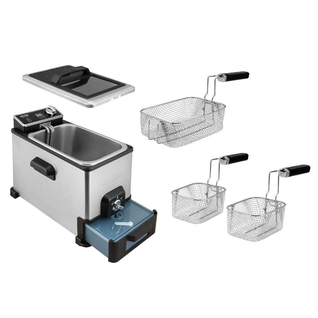 Emeril Deep Fryer with Oil Filtration System 4.2 Qt 1800 W eBay