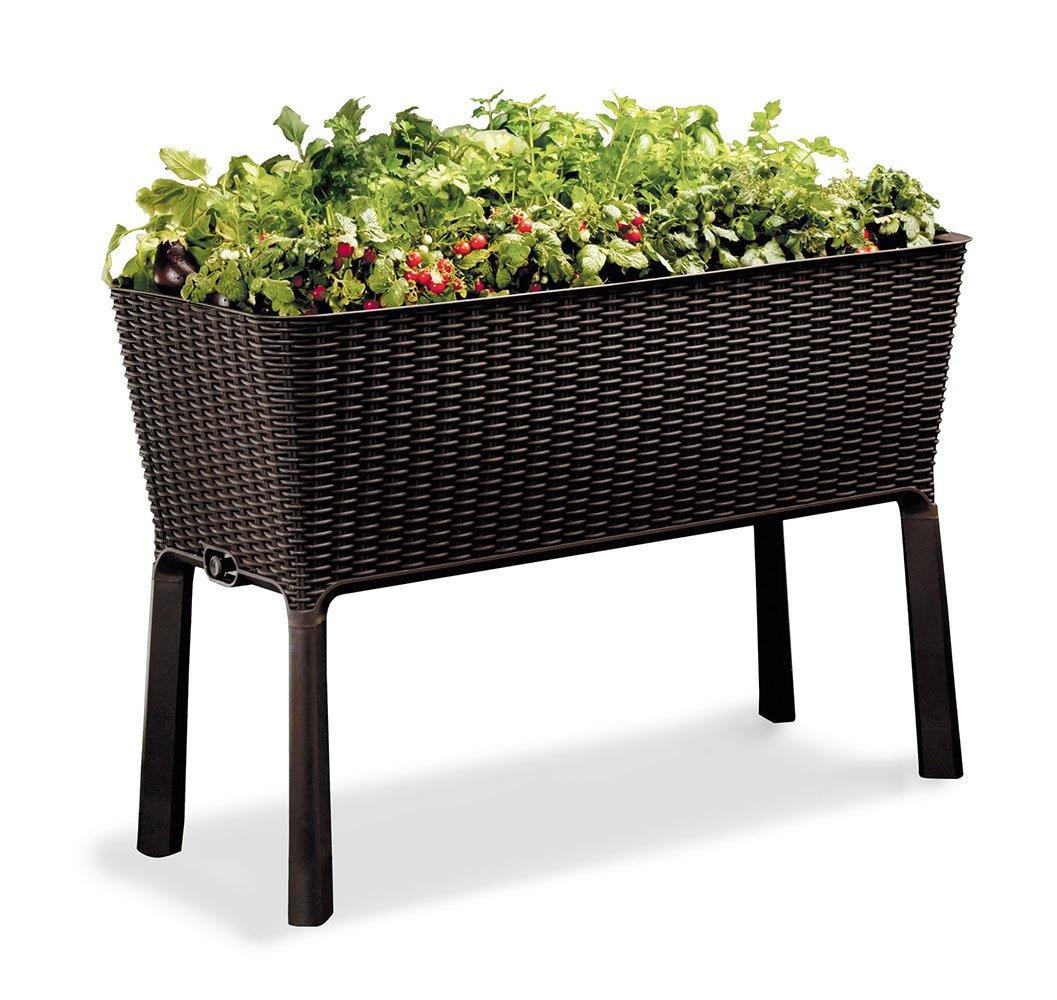 Keter Easy Grow Planter Elevated Garden Bed Espresso Brown eBay