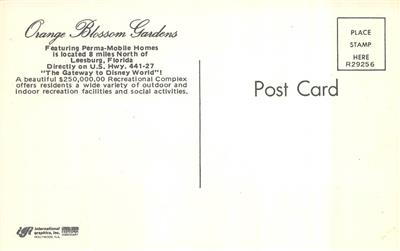 Leesburg Fl Florida Orange Blossom Gardens Trailer Park