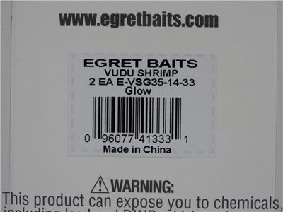 Egret Baits Vudu Shrimp 3.25 New Color Mystic EVS35-14-48 Soft