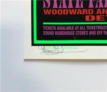 PANTERA TYPE O NEGATIVE ROCK CONCERT SILKSCREEN PRINT SIGNED