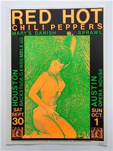 KOZIK RED HOT CHILI PEPPERS ポスター FRANK KOZIK 1989 RED HOT CHILI PEPPERS RHCP MARY'S DANISH ROCK