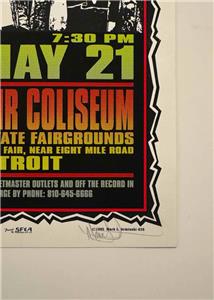 WHITE ZOMBIE ROCK CONCERT SILKSCREEN PRINT SIGNED MARK ARMINSKI | eBay
