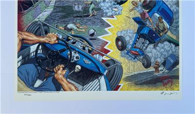ROBERT WILLIAMS PRINT WHITE KNUCKLE RIDE SIGNED LIMITED EDITION