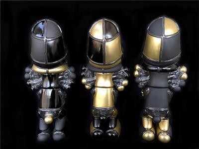 3 VARIANTS SET DAVID FLORES DEATHEAD SMURK STAY GOLD FIGURES BY BLACKBOOK TOY