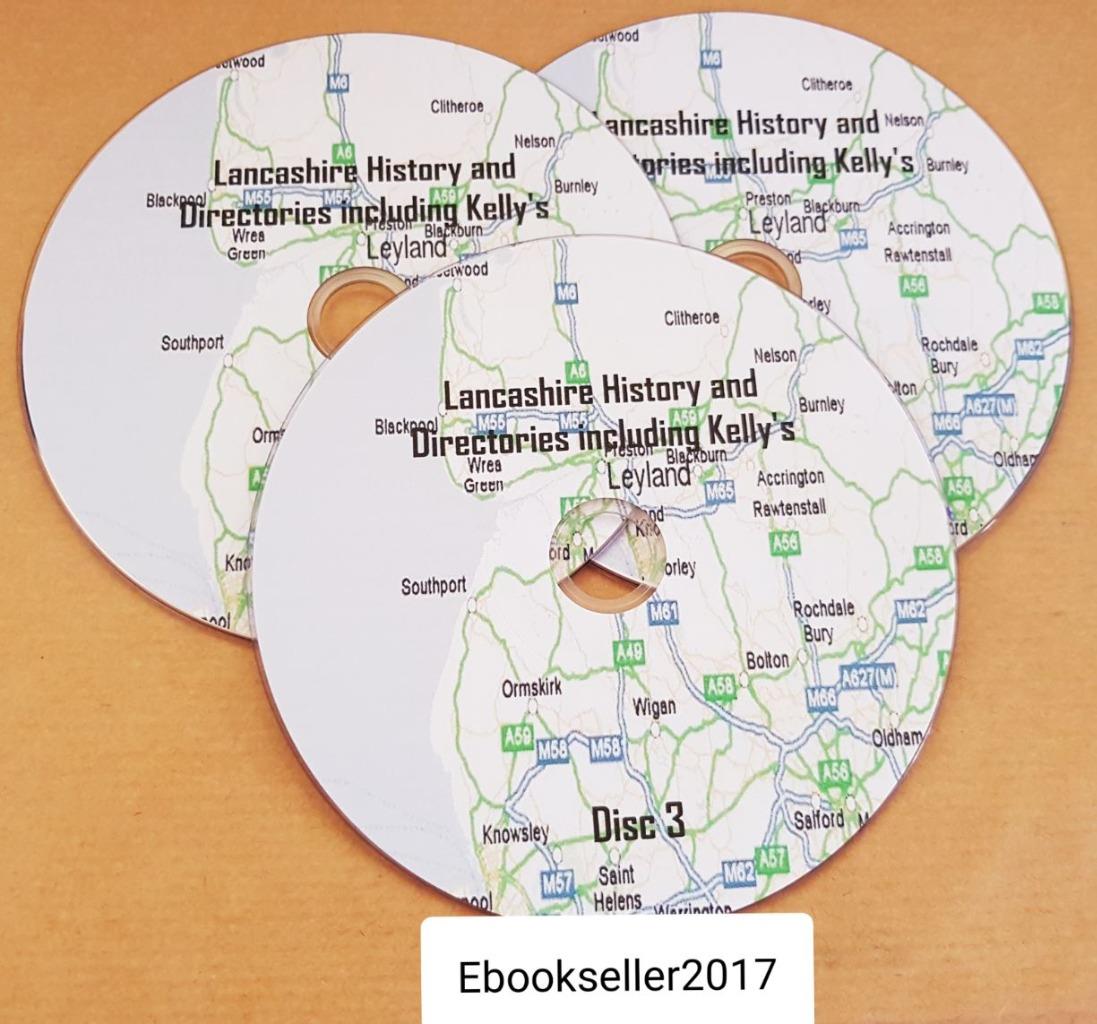 Lancaster History /& Lancashire directories ebooks in pfd 55 ebooks on disc
