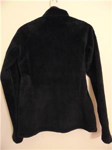 Patagonia Polartec Fleece Full Zip Black Jacket Women's Size