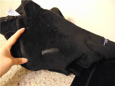 Patagonia Polartec Fleece Full Zip Black Jacket Women's Size