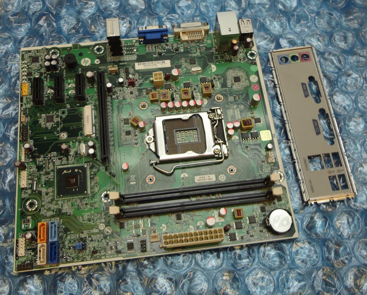 Hp 642201 001 Pro 3300 Series Sff Socket 1155 Motherboard With I O Back Plate Ebay