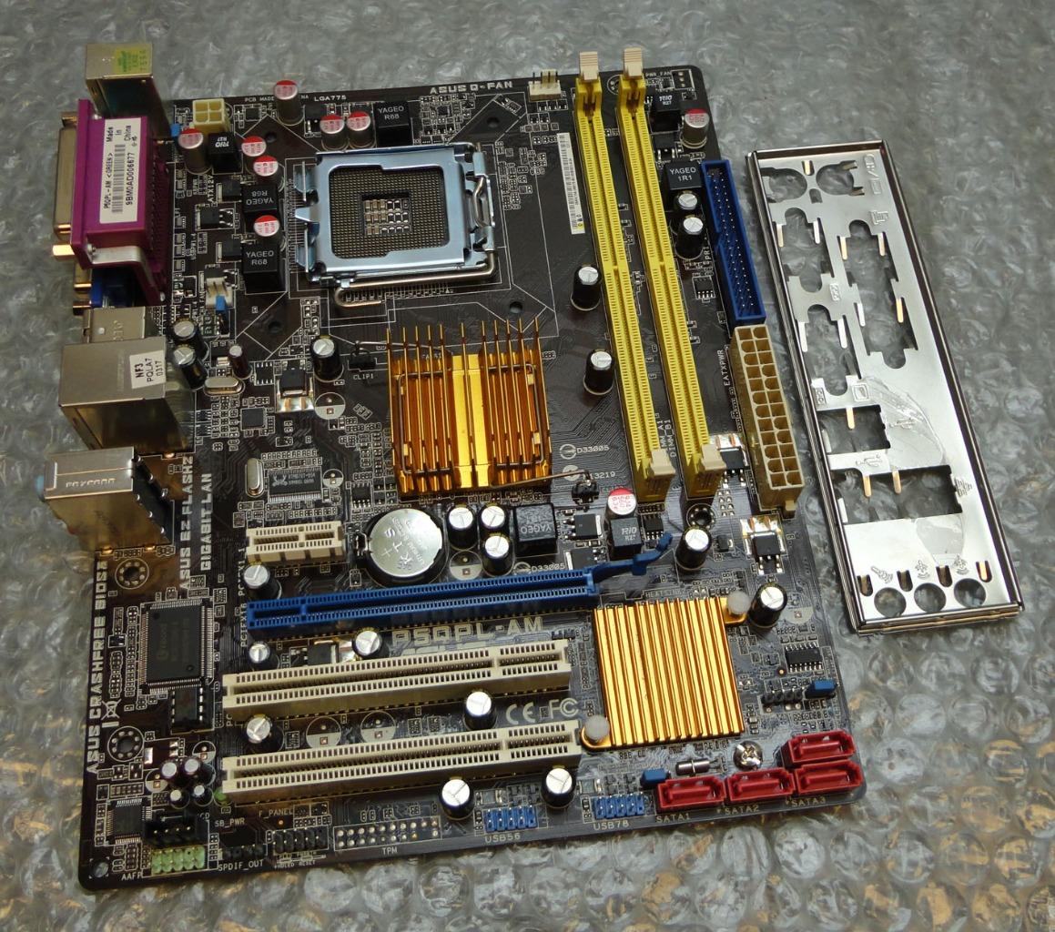 ASUS P5QPL-AM REV: 1.03G Socket 775 Motherboard complete with I/O ...