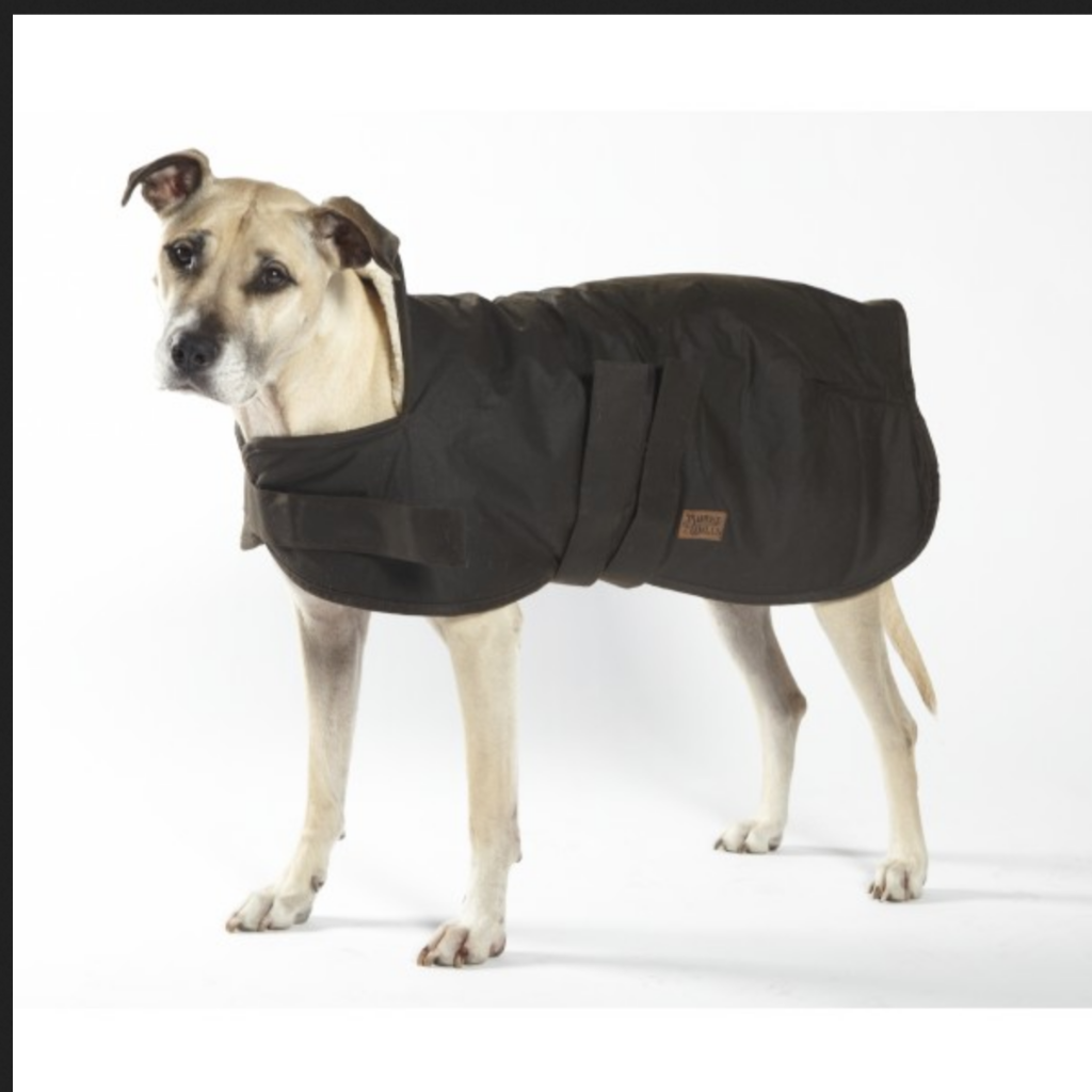 Nuevo abrigo Burke & Wills 12 oz piel aceitosa perro impermeable invierno blanco forrado de piel de sherpa - Imagen 15 de 18