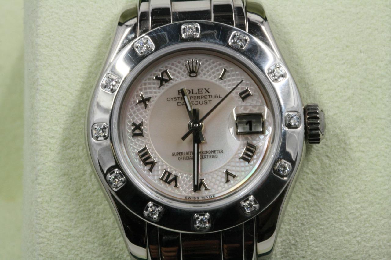 Rolex LadyDatejust Pearlmaster 80319 Decorated MOP Roman Numeral Dial