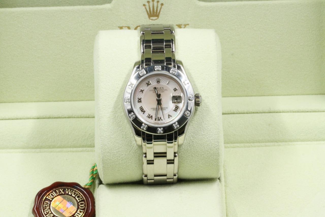 Rolex LadyDatejust Pearlmaster 80319 Decorated MOP Roman Numeral Dial