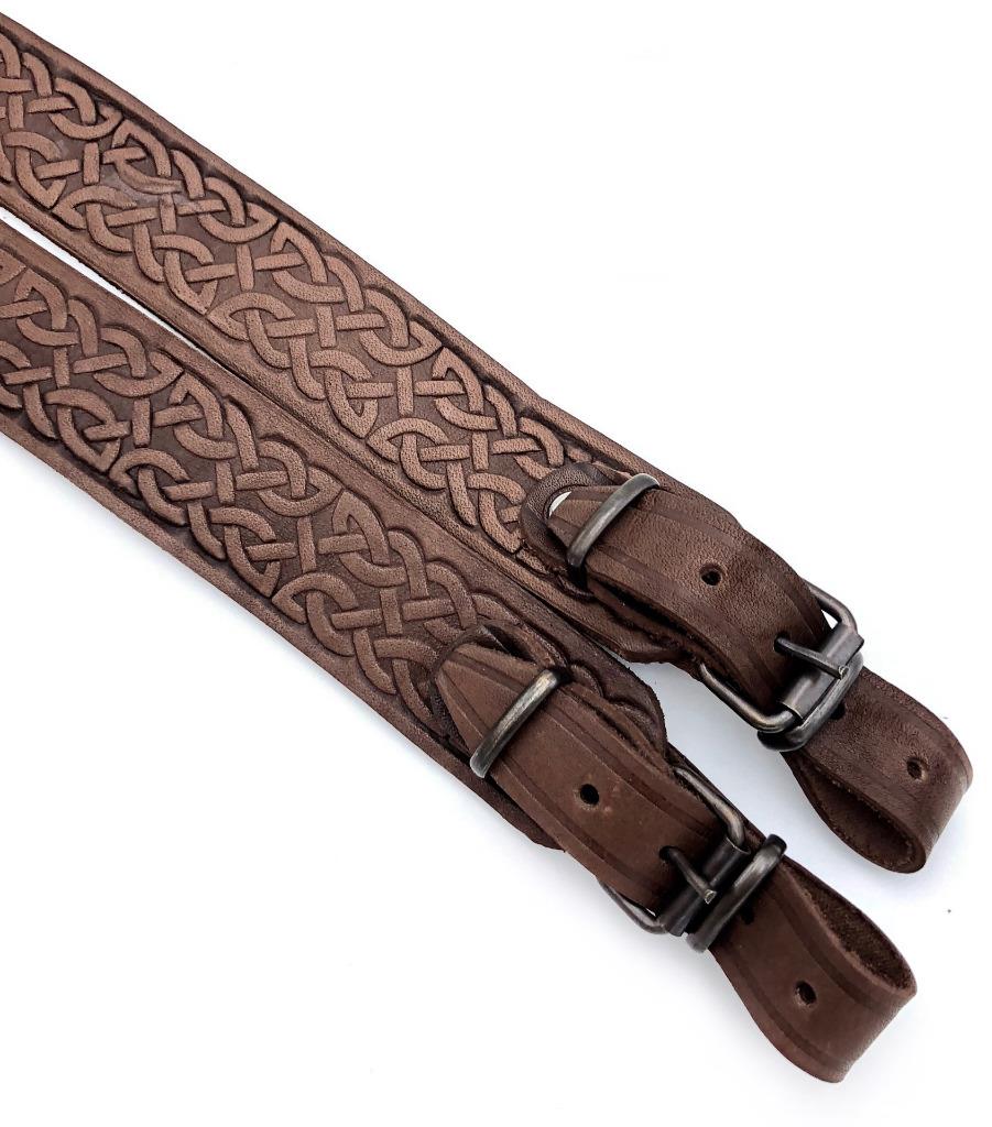 Shotgun Rifle Sling Strap Leather Shoulder Shooting Tactical Hunting