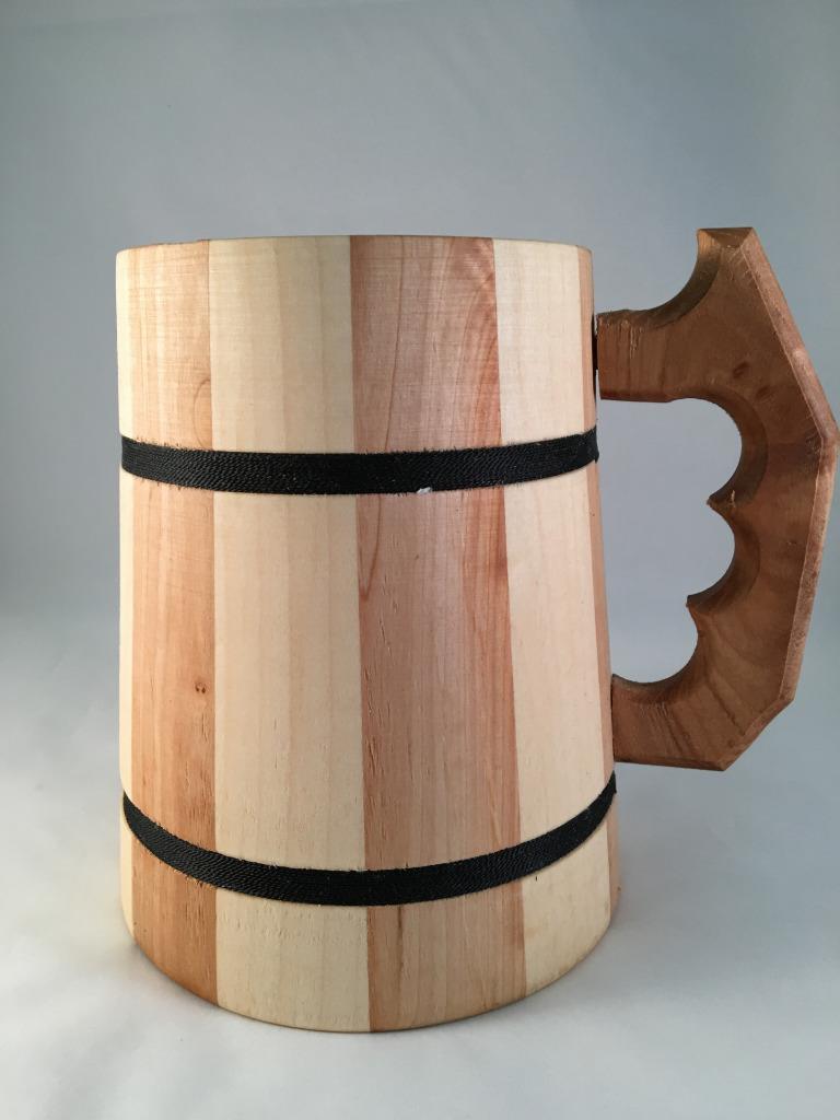 Wooden Tea Cups Oak Wood Mug Handmade Barrel Juice Beer Cup Durable