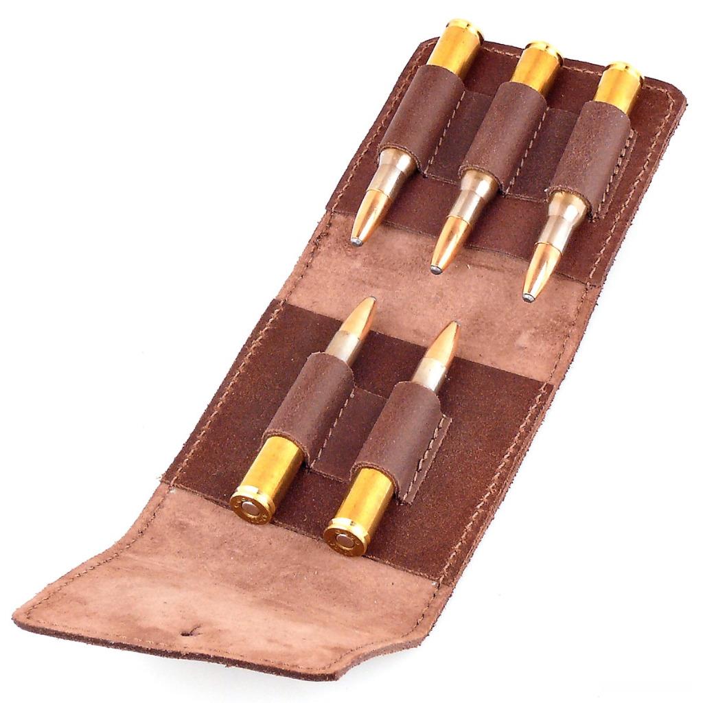 New Leather Rifle Cartridge Holder Pouch Belt Ammo.