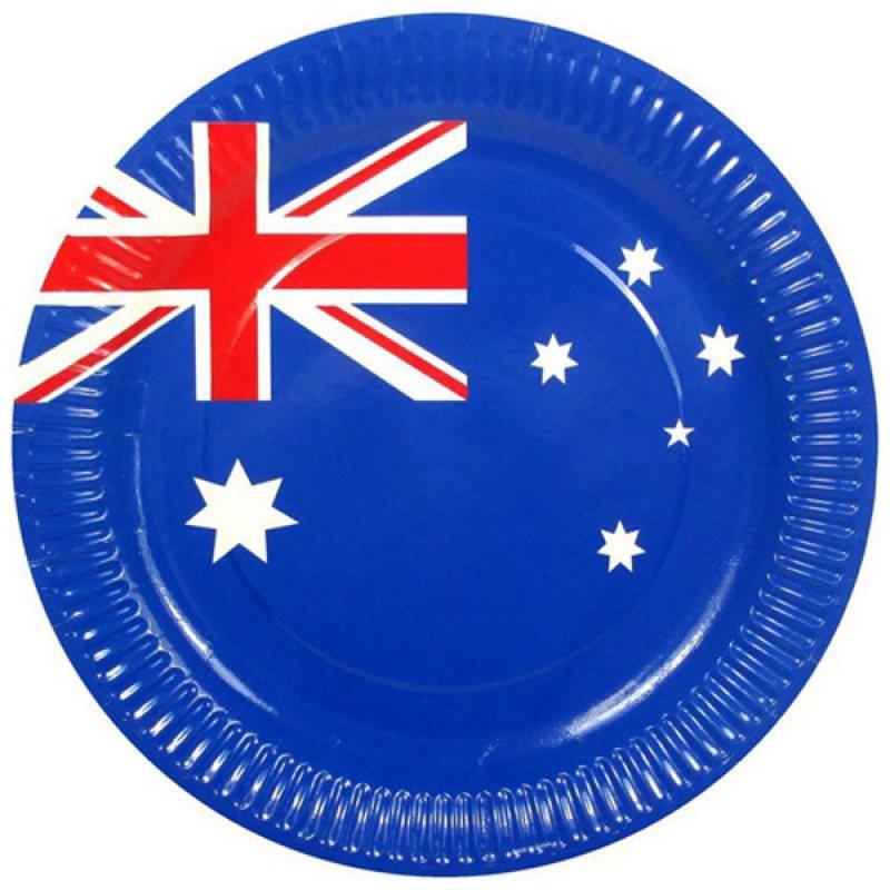 Australia Day Party Pack Plates Cups Table Cover Banners Glow Stick & Roo Tape - Picture 7 of 12