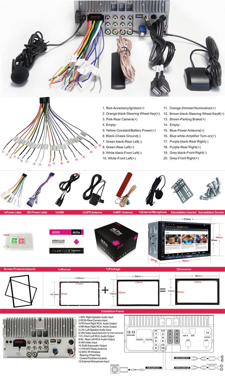 ATOTO A6 Pro 2 DIN Android Car Navi Stereo/A6Y2721PRB/HD IPS screen/2x ...