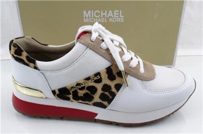 allie leopard lace up trainer