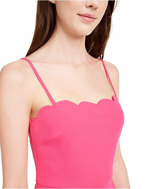 NWT City Studios Juniors' Pink Scalloped Bodycon Dress 3