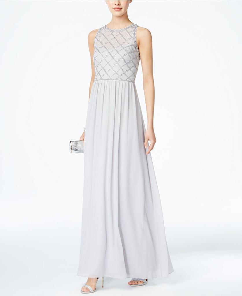 beaded a line gown