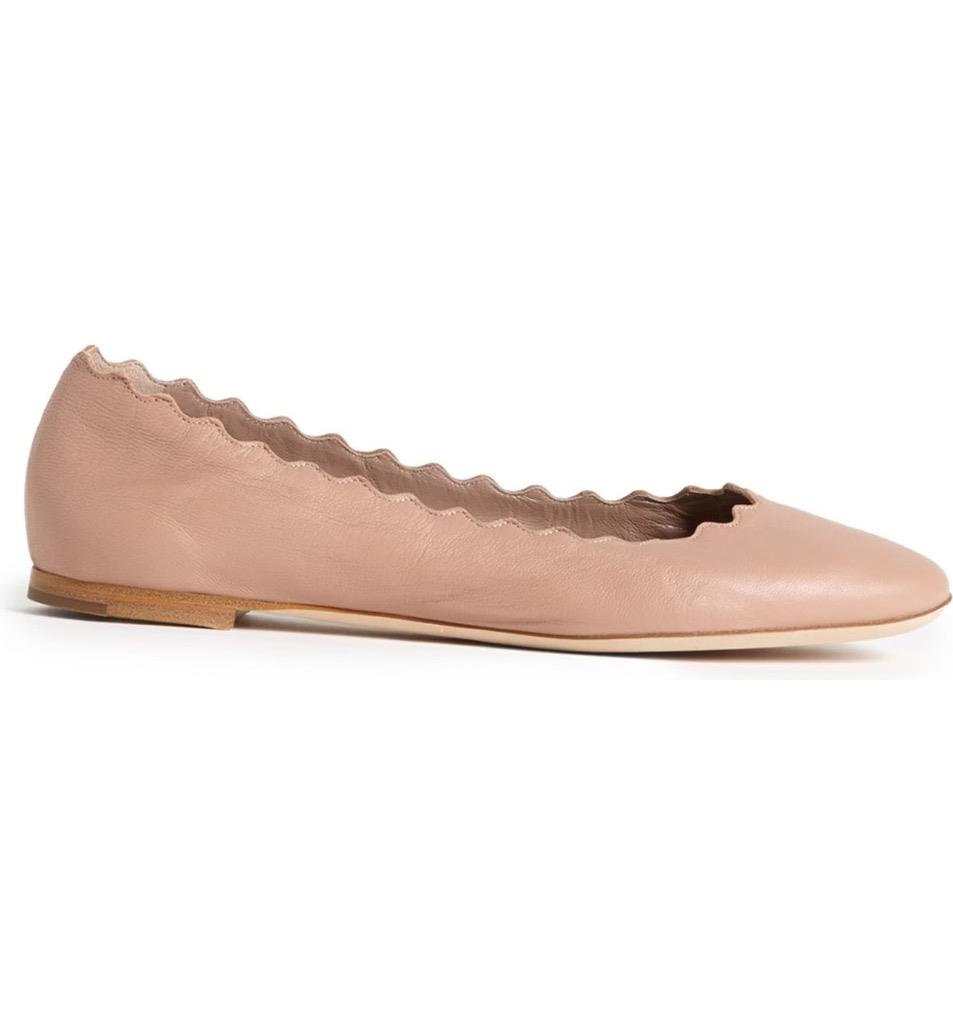 chloe scalloped flats