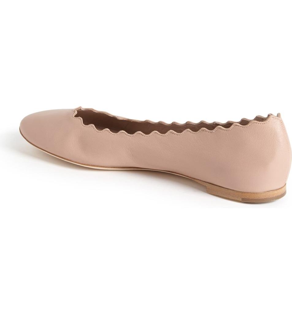 chloe scalloped flats