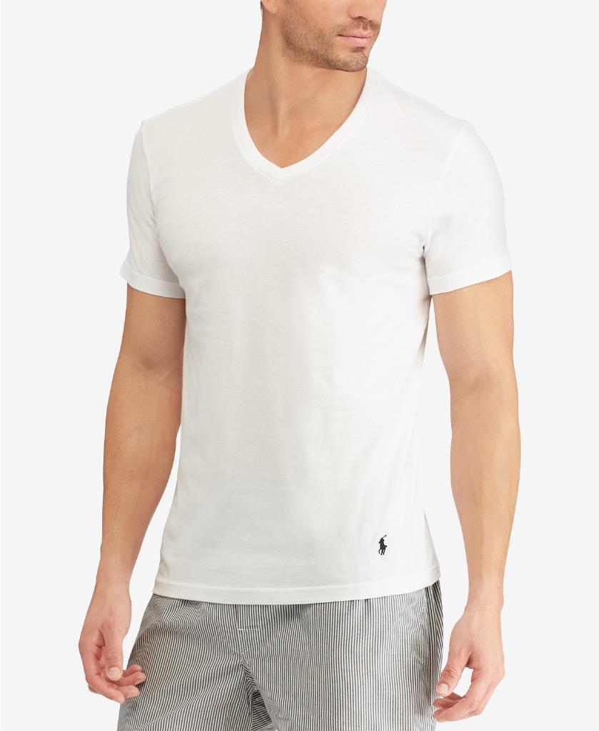 NWOT Polo Ralph Lauren Men's White Solid V Neck Undershirts XL tno11 | eBay