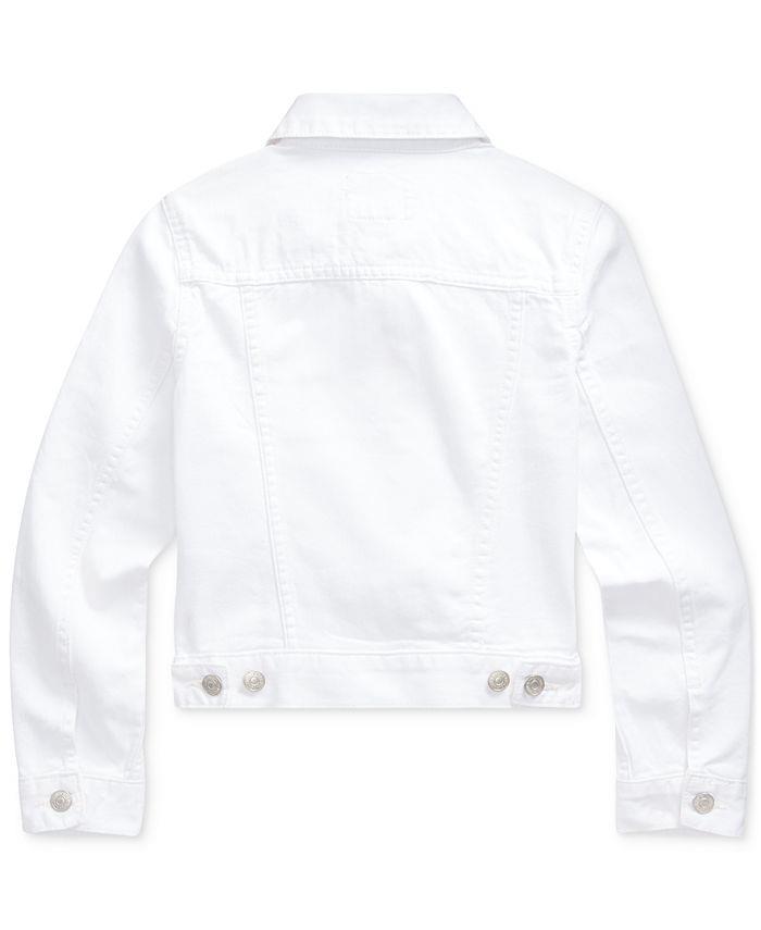 NWT Polo Ralph Lauren Girls White Cotton Denim Trucker