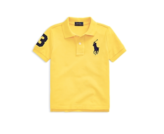 NWT Polo Ralph Lauren baby Boy's Yellow Pique Logo Polo