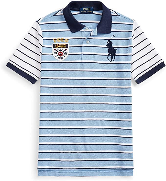 NWT Polo Ralph Lauren Little Boys' Big Pony Cotton Striped Mesh 4