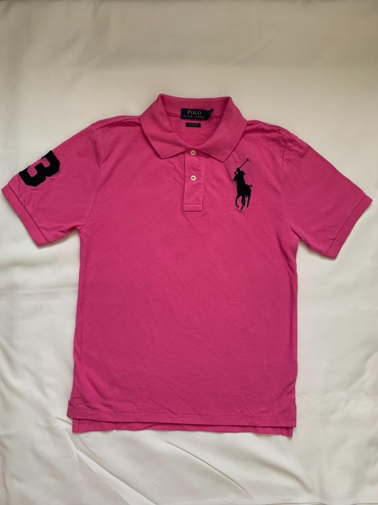 NWT Polo Ralph Lauren Little Boys Pink Solid Mesh Polo Shirt