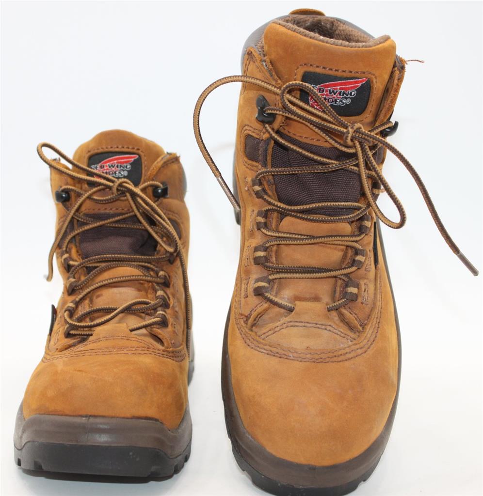 Red Wing Women's Brown Leather Steel Toe Waterproof Work Boots Size 7 ...