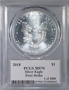 2018 Silver Eagle - PCGS MS70 - First Strike - Thomas S Cleveland
