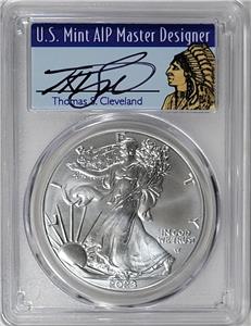 2023 Silver Eagle - PCGS MS70 - Cleveland Sig. - 1 of 500 - First