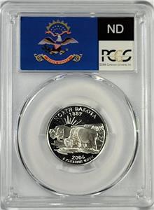 2006年　アメリカ　25セント5枚セット　PCGS PR70　 DCAM 2006-S Silver Washington Quarter - North Dakota - PCGS PR69DCAM