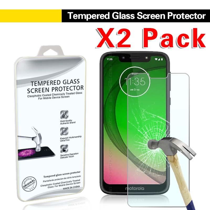 Details About 2 Pack Real Tempered Glass Screen Protector Cover Film For Motorola Moto G7 Play