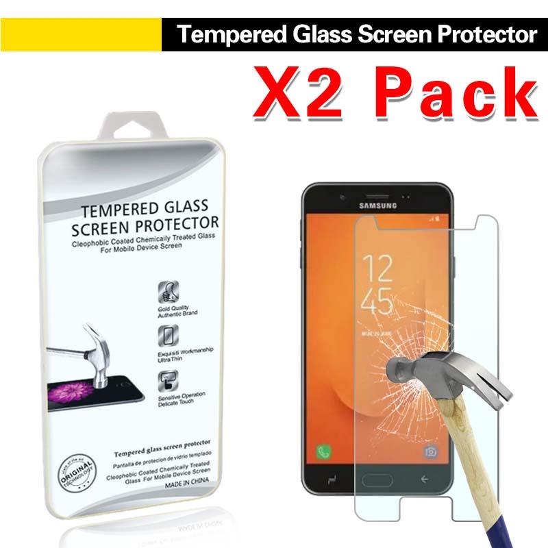 Details About 2 Pack Real Tempered Glass Screen Protector Cover For Samsung Galaxy J7 Prime 2