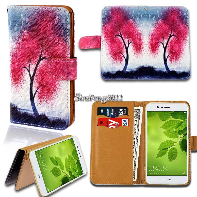 For Huawei Y3 Y5 Y6 Y7 Y9 Flip Leather Card Wallet Stand Cover Phone Case